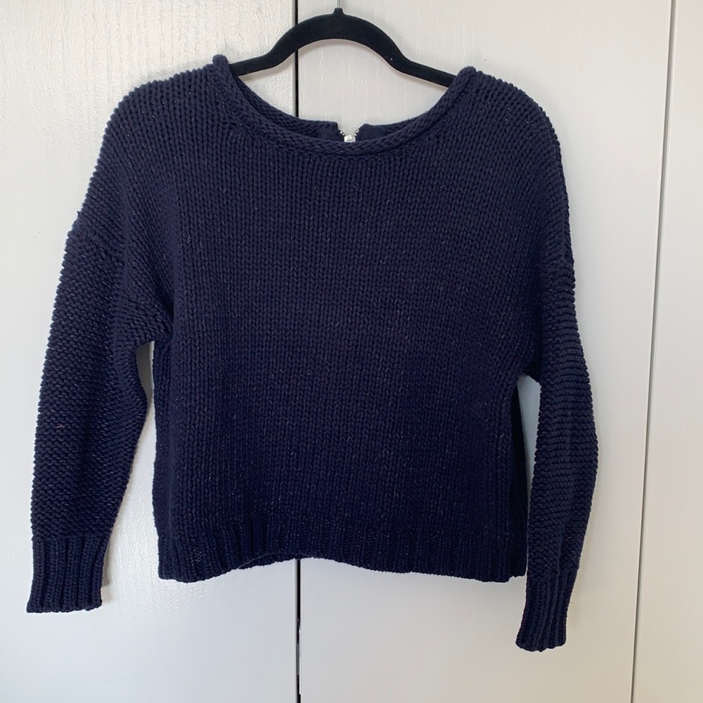 Navy cropped sweater